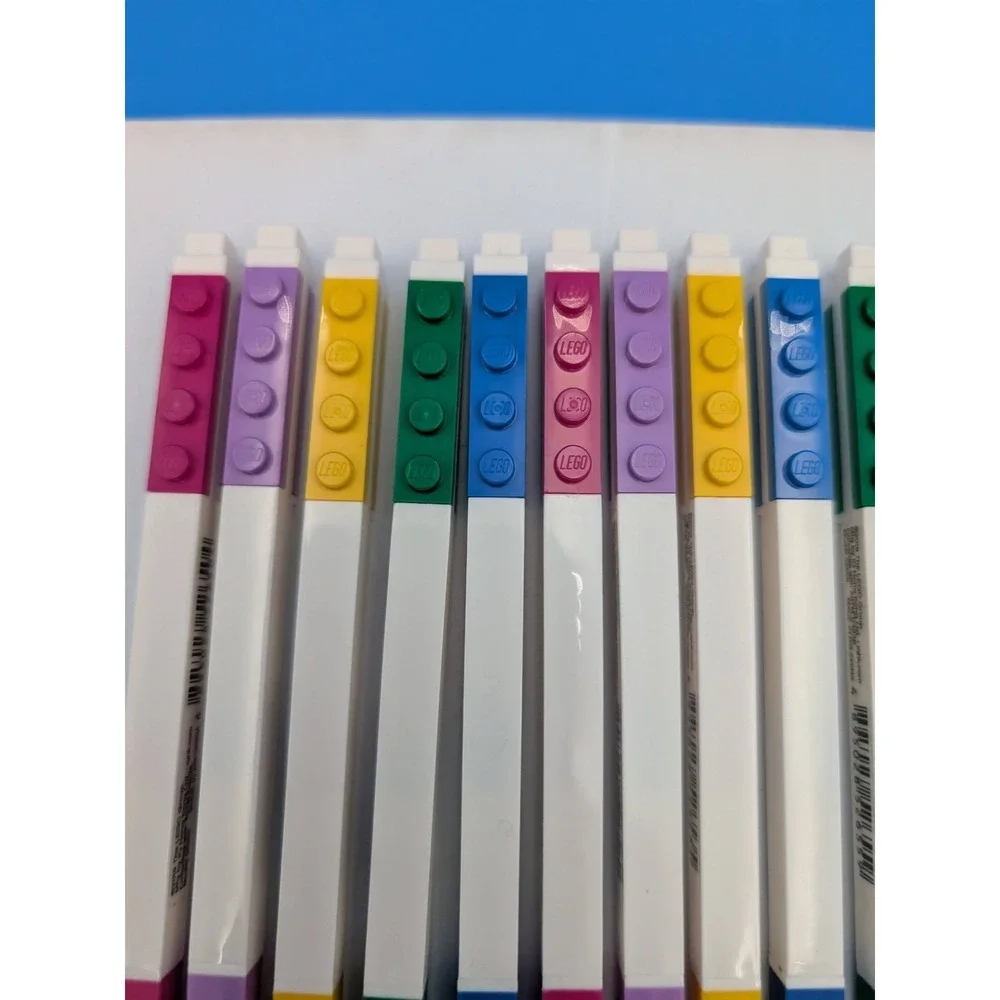Lot Of Lego Stationary Markers Connectible Pens .7mm 5 Colors 10 QTY NWT